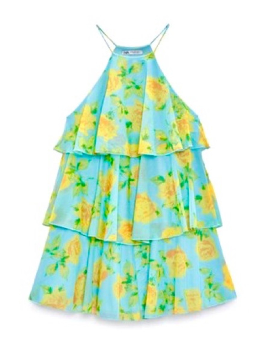 ZARA Women’s floral printed tulle mini dress💛💛